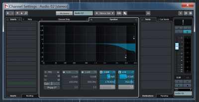 Graphic shows the cut off frequencies when rolled off.